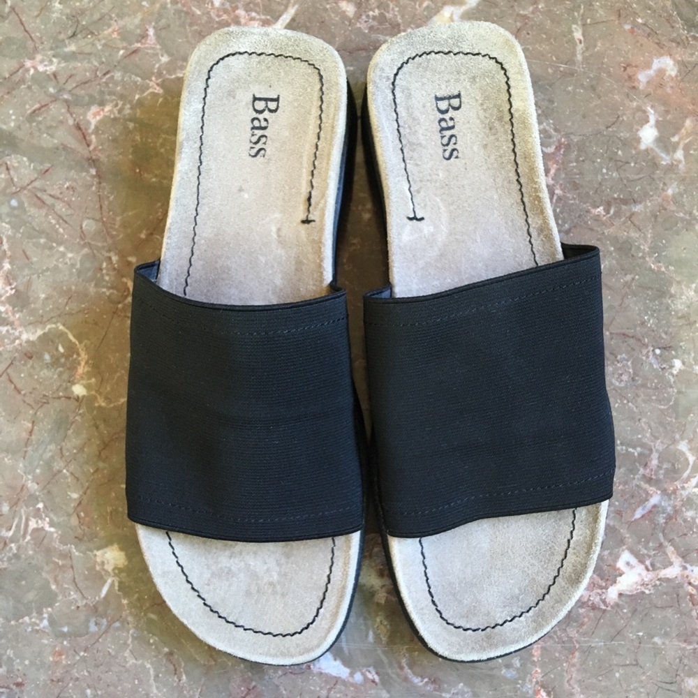 Bass Black Sandals Laila Sz 7